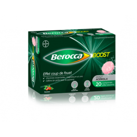BAYER - Berocca Boost - Comprimés effervescents au guarana, 20 unités