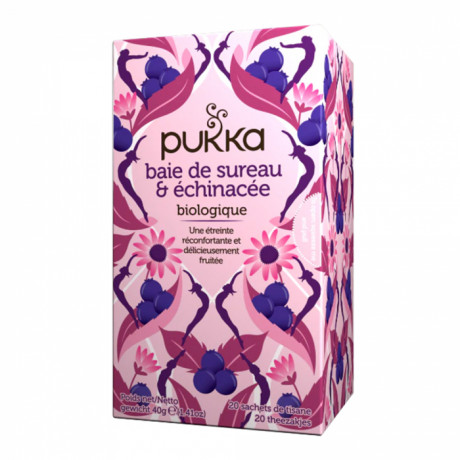 PUKKA infusion immunité baie de sureau & echinacee BIO 20 sachets de tisane