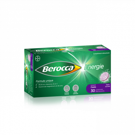 Berocca Energie Effervescent Cassis 30 comprimés