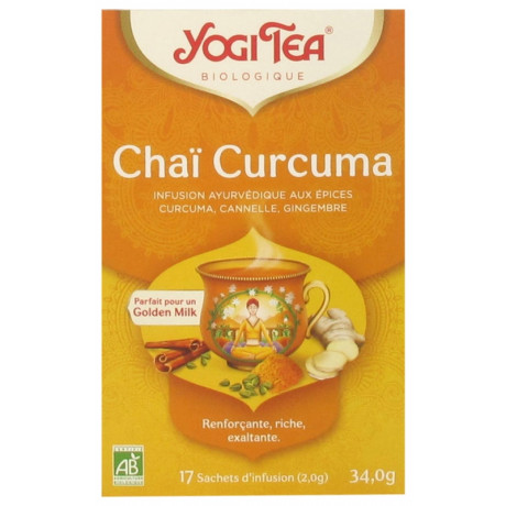Yogi Tea Chaï Curcuma Bio 17 Sachets