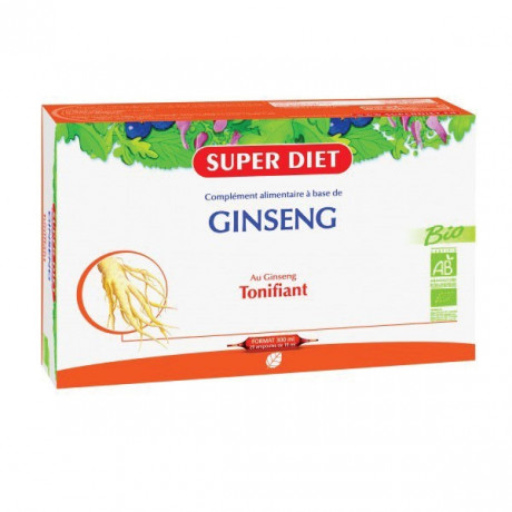 Superdiet Ginseng Bio - 20 ampoules de 15ml