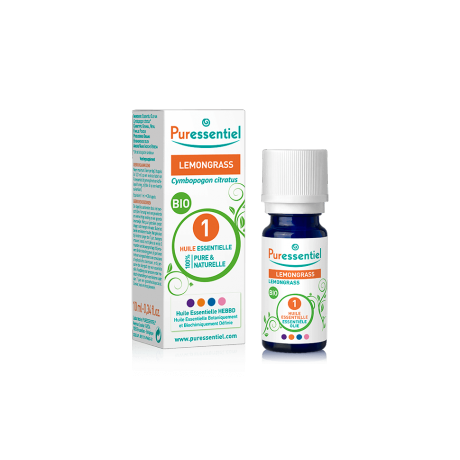 PURESSENTIEL LEMONGRASS BIO HUILE ESSENTIELLE 10ML