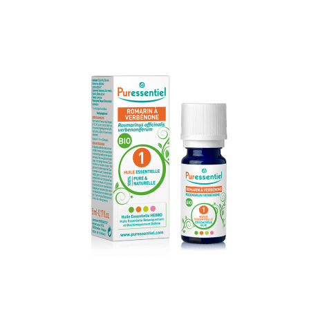 PURESSENTIEL ROMARIN À VERBENONE BIO HUILE ESSENTIELLE 5ML